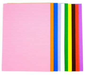 TEKTURA FALISTA PAPIER FALISTY KOLOROWY A4 10 ARK