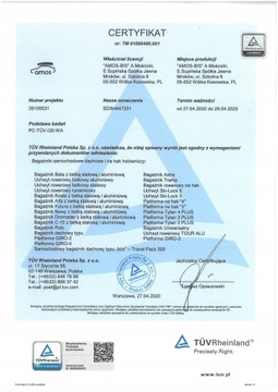 4x Uchwyt rowerowy AMOS2 bagażnik na rower ALU TUV