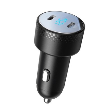АВТОМОБИЛЬНОЕ ЗАРЯДНОЕ УСТРОЙСТВО 2 x USB-C 70 Вт PD, QC, PPS, AFC, FCP JOYROOM LED