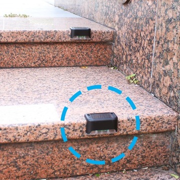 СОЛНЕЧНЫЕ СВЕТОДИОДНЫЕ ЛАМПЫ 8 ШТ. ДЛЯ ЛЕСТНИЦЫ ТЕРРАСЫ САД ХОЛОДНЫЙ ЦВЕТ ХОЛОДНЫЙ СВЕТ