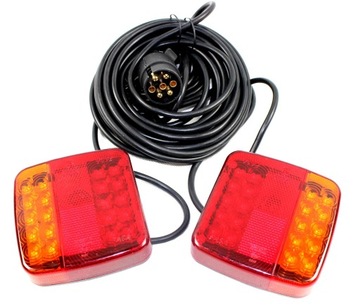 LAMPY TYLNE LED DIODOWE NA MAGNES PRZYCZEPY 12m