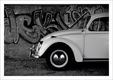 Plakat retro stare samochody oldtimer 100 x 70