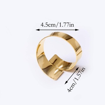 6 держателей для салфеток, пряжки для салфеток, украшения для вечеринок, золотые металлические аксессуары