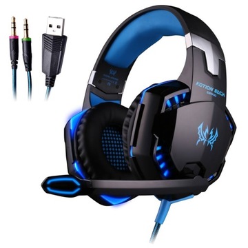 KOTION G2000 LED ИГРОВЫЕ НАУШНИКИ ПК PS4 XBOX + подарок