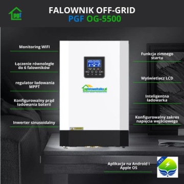 Инвертор Солнечный фотоэлектрический инвертор OFF-GRID MPPT 5,5 кВт 48 В OG5500