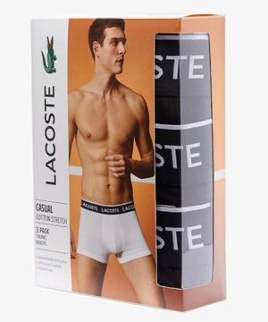 Lacoste 3 pary bokserki męskie spodenki ORYGINAŁ oryginalne 3pak 3pack