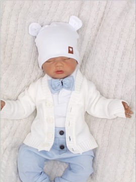 Белый кардиган для мальчика на крещение 62