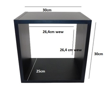 Szafka nocna CZARNA 30x30x25 czarny mały pokój