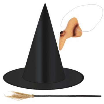 КОСТЮМ ВЕДЬМЫ НАряд ВЕДЬМЫ ХЭЛЛОУИН ДИСЦИПЛИНА ШЛЯПА НОС МЕТЛА