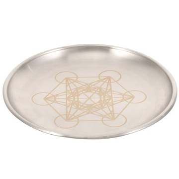 METALOWA PŁYTA OŁTARZOWA TACA RYTUALNA PENTAGRAM GOSPODARSTWA DOMOWEGO
