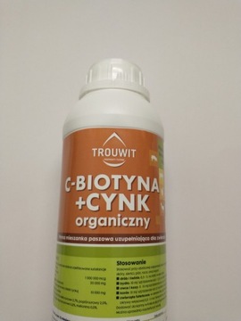 Witaminy dla kur bydła Trouwit Biotyna Cynk 1l