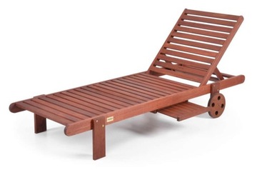 LEŻAK LEŻANKA OGRODOWY DREWNIANY HECHT RESORT I REGULOWANY DREWNO MERANTI