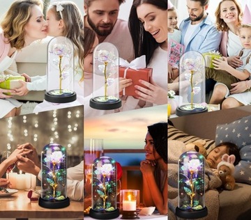 ВЕЧНАЯ РОЗА В СТЕКЛЕ, СВЕТЯЩАЯСЯ СВЕТОДИОДНАЯ ИДЕЯ ПОДАРКА ЖЕНЩИНЕ НА ДЕНЬ МАТЕРИ