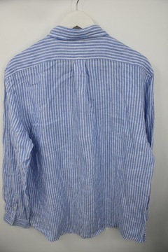 Polo Ralph Lauren koszula męska XL 42 paski len 100% custom fit