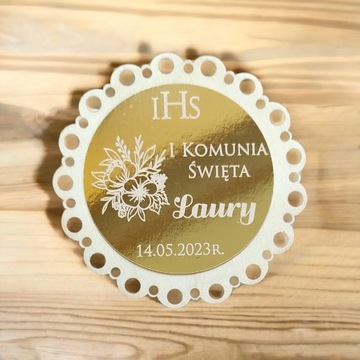 Магнит 10шт зеркальные магниты подарок на первое причастие спасибо персонализация