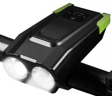 MOCNA Lampa Rowerowa 2 x DIODA LED CREE Przód USB