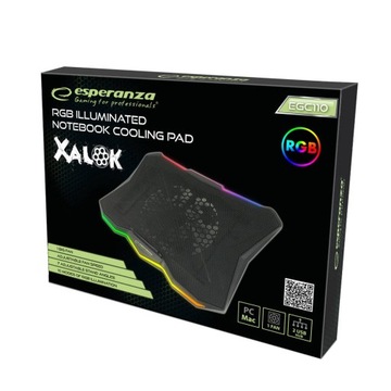 PODSTAWKA CHŁODZĄCA POD LAPTOPA 12-17 REGULOWANA PODKŁADKA LED RGB Z USB