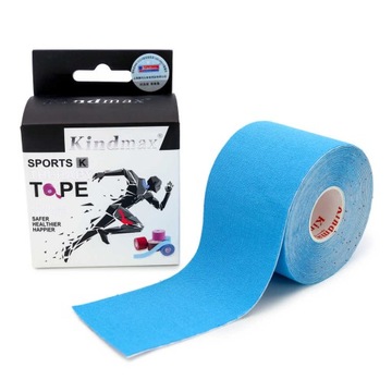 Taśma tejp plaster do kinesiotapingu Kindmax niebieska 5 cm 5 m