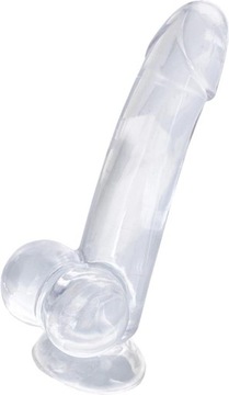 Realistyczny dildo transparentny 15 cm