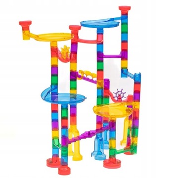 Marble Run Gigant Tor dla Kulek Wyścig 130 elemntów kulki szklane 1.5cm