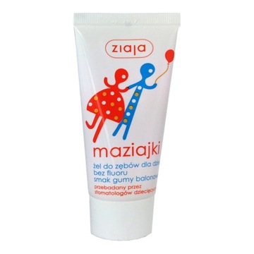 ZIAJA MAZIAJKA żel do zębów dla dzieci - smak guma
