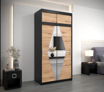 Szafa przesuwna garderoba B 120 cm z nadstawką
