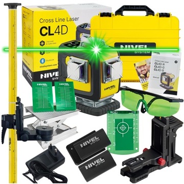 LASER KRZYŻOWY ZIELONY NIVEL SYSTEM CL4D-G +TYCZKA