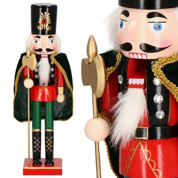 DZIADEK DO ORZECHÓW DREWNIANY FIGURKA ŚWIĄTECZNA 38cm XXL PREMIUM