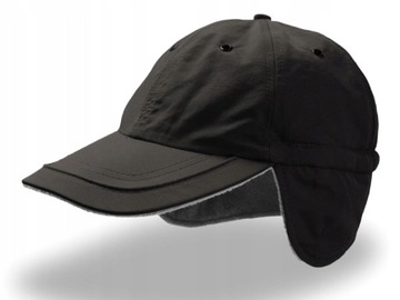 CZAPKA ZIMOWA Z DASZKIEM NAUSZNIKAMI WODOODPORNA OCIEPLANA REGULOWANA POLAR