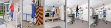 KRAUSE SAFETY drabina 1x5 126337 3,05m z PÓŁKĄ