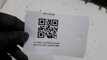 337-0041 ZRCÁTKO PRAVÉ VW POLO 6N1 TMAVOMODRÝ