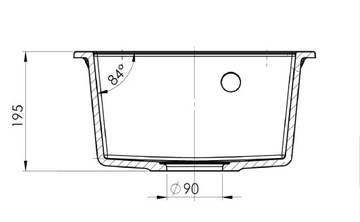 MODERNO ZLEW GRANITOWY MAŁY 3 OTWORY DO SZAFKI 40