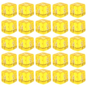 ZESTAW 25 KOSTEK K6 RPG KOŚĆ SZEŚCIOŚCIENNA SŁONECZNY KAMIEŃ 1,6 CM