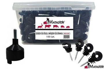 Изоляторы для проводов Polish с шурупом 150 шт + Ручка и Ведро