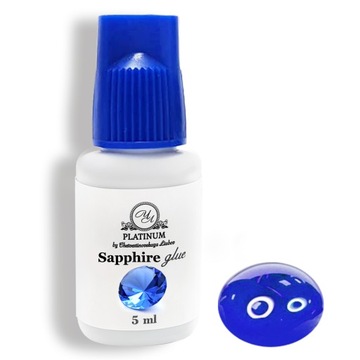 Klej do rzęs przedłużania rzęs PLATINUM SAPPHIRE 5 ml mega wytrzymały
