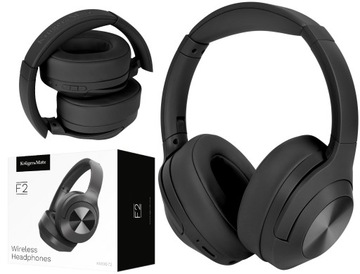SŁUCHAWKI NAUSZNE BEZPRZEWODOWE BLUETOOTH 5.3 MIKROFON KRUGER MATZ F2 BLACK