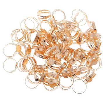 200 szt. 8mm regulowane płaskie podstawy pierścienia kaboszonowego puste ustalenia Bezel