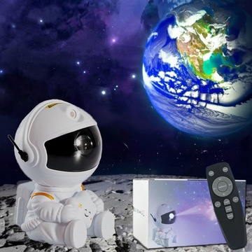 ЗВЕЗДНЫЙ ПРОЕКТОР КОСМОНАВТ НОЧНИК ДЛЯ ДЕТСКОГО GALAXY SPACE + ПУЛЬТ ДУ