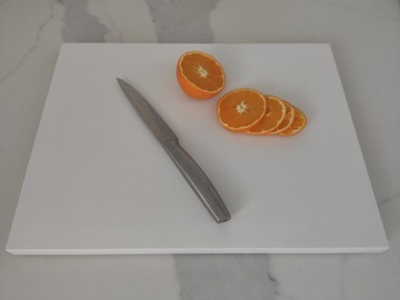 Доска разделочная по камню 50х35х2см БЕЛАЯ