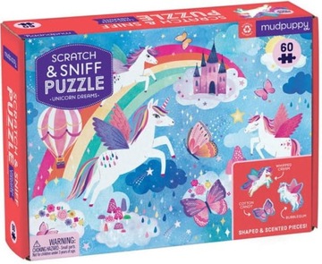 Mudpuppy Puzzle sensoryczne SEN JEDNOROŻCA 60 el.