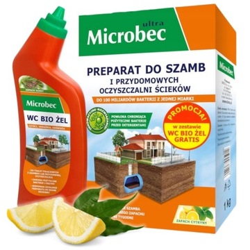 MICROBEC ULTRA 1kg bakterie do szamba + BIO ŻEL WC