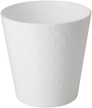 OSŁONKA doniczka DIAMENT śr. 15CM BIAŁY POŁYSK Form-plastic
