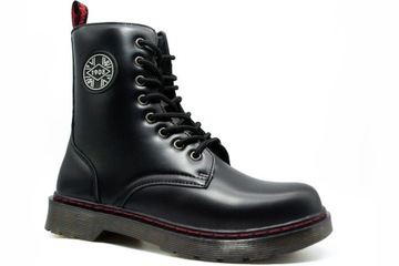 Buty damskie Zimowe Glany Trapery Workery Lee Cooper Botki Czarne 38