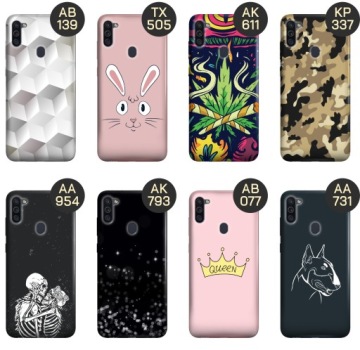 ЧЕХОЛ ДЛЯ SAMSUNG GALAXY M11 ТОП100 УЗОРОВ ДИЗАЙНА С ПРИНТОМ С УЗОРОМ + СТЕКЛО