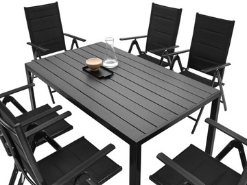 КОМПЛЕКТ САДОВОЙ МЕБЕЛИ СТОЛ 6+1 ДЛЯ ТЕРРАСЫ, БАЛКОНА