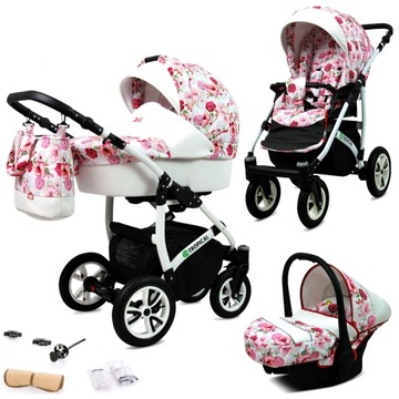 BabyLux Wózek 3w1 dziecięcy spacerówka Tropical