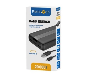 Powerbank Reinston 20000 мАч 2.1А LED USB-C/USB