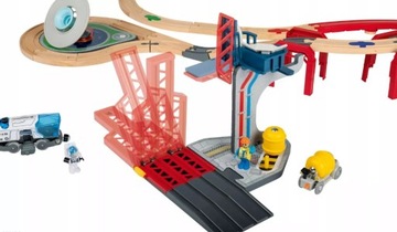 Игривый деревянный поезд космическая станция 75 шт.