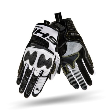 SHIMA BLAZE RĘKAWICE MOTO KRÓTKIE WHITE LETNIE S