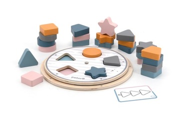 Drewniany Sorter kształtów i kolorów Viga 44050 PolarB Montessori